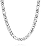 Mens,Steinless Steel Cuben Link Chain-Haevy,Shin& Durable Necklec