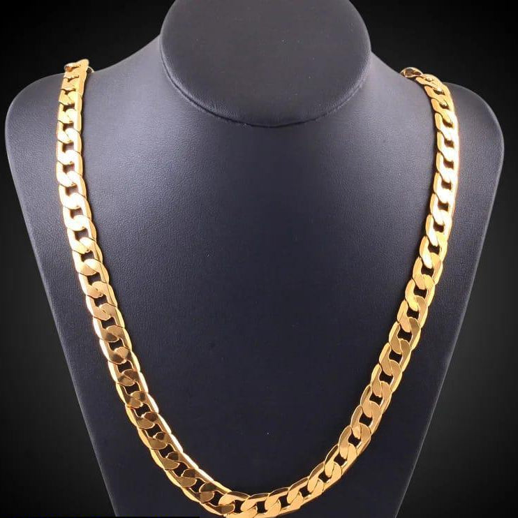 Mens,Steinless Steel Cuben Link Chain-Haevy,Shin& Durable Necklec