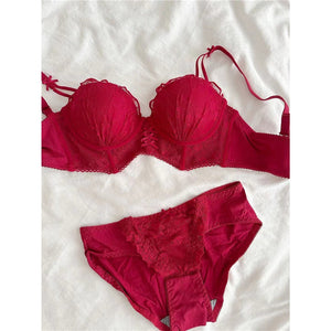 Detachable Shoulder Strap Tube Bra Women's Flat Chest Special Small Chest Push-up Show Anti-sagging Lace Bra suit